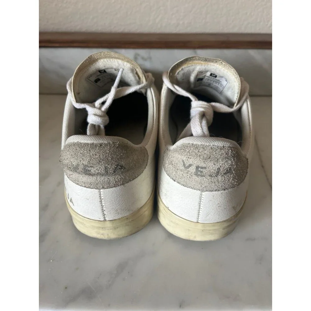 Veja CAMPO LEATHER WHITE NATURAL SUEDE EU 41 / US W 10 / US M 8 - Picture 3 of 7